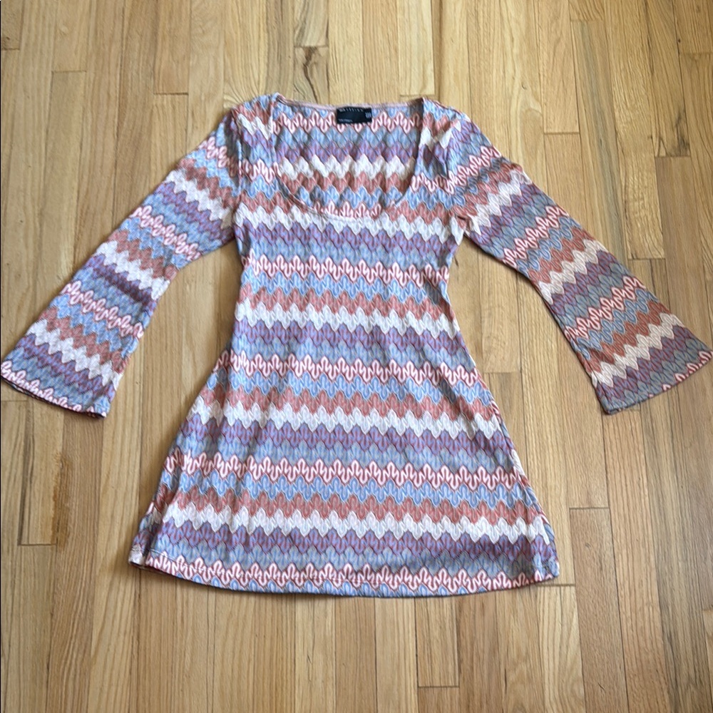 ASOS Mulitcolor Chevron Dress size 6